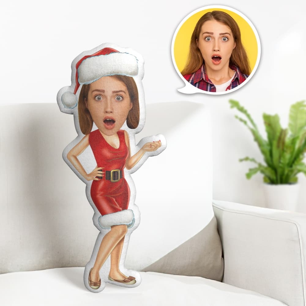 Custom Face Pillow Personalised Photo Pillow Christmas Skirt MiniMe Pillow Gifts for Christmas - makephotopuzzleuk