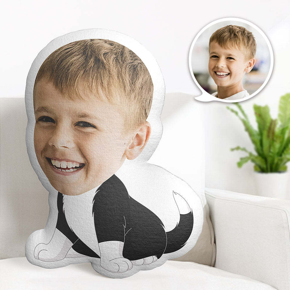 Custom Face Pillow Personalised Photo Pillow Cow Cat MiniMe Pillow Gifts for Kids - makephotopuzzleuk