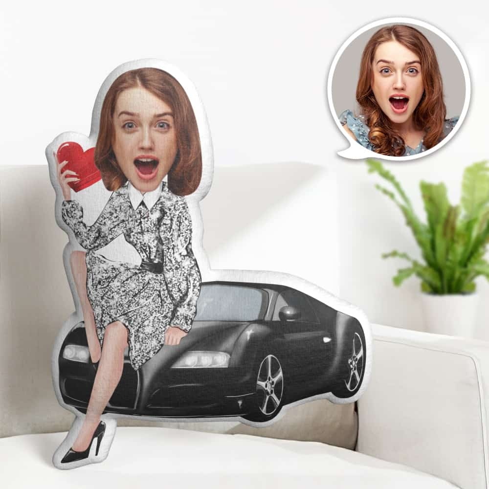 Valentine's Day Gift Custom Face Pillow, Beauty and Car Face Doll, the Best Gift for Lover - makephotopuzzleuk