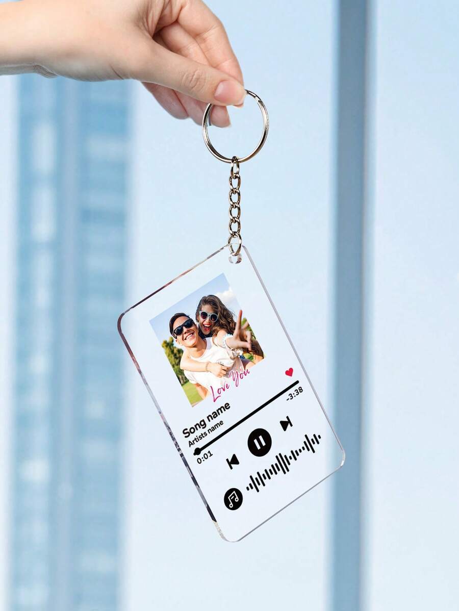Custom Spotify Code Acrylic Keychain/Plaque/Night Light Personalised Song Engraved Gift For Lover - makephotopuzzleuk