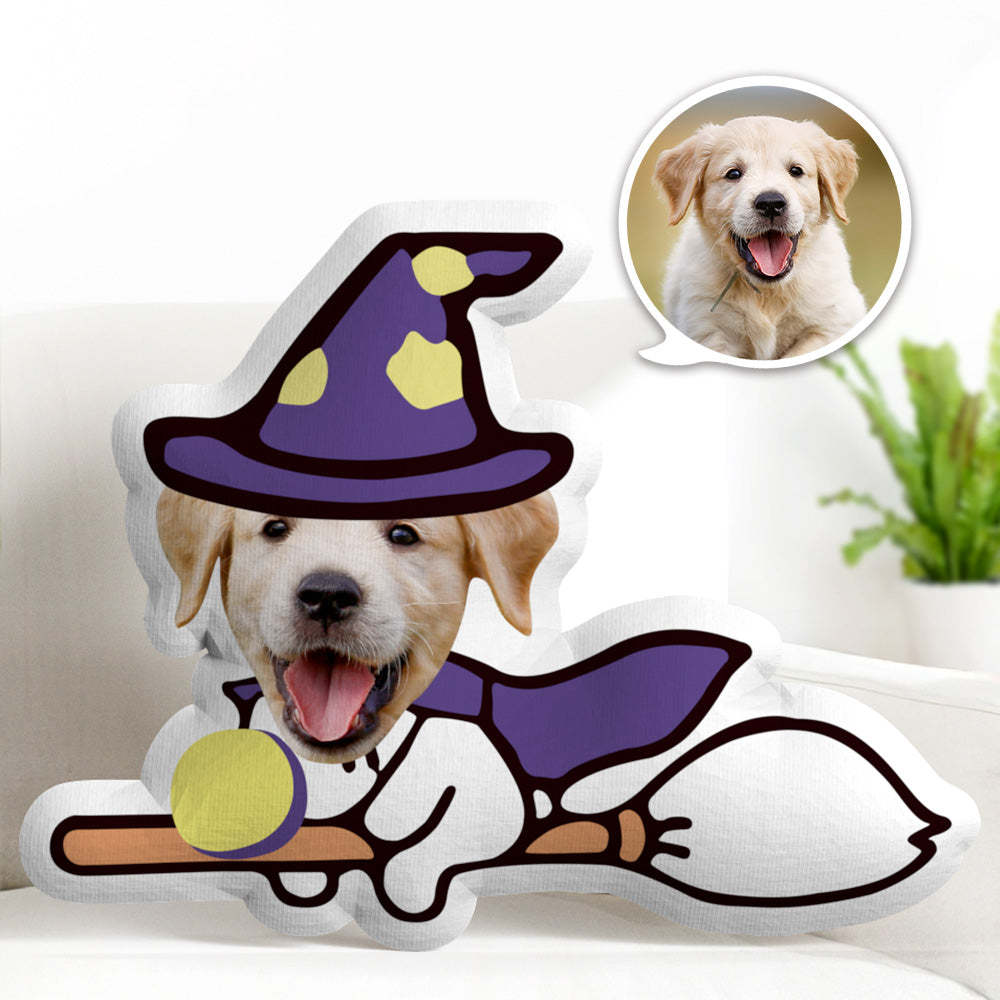 Custom Pillow Face Body Pillow Magic Broom Pillow Personalised Photo Minime Pillow - makephotopuzzleuk