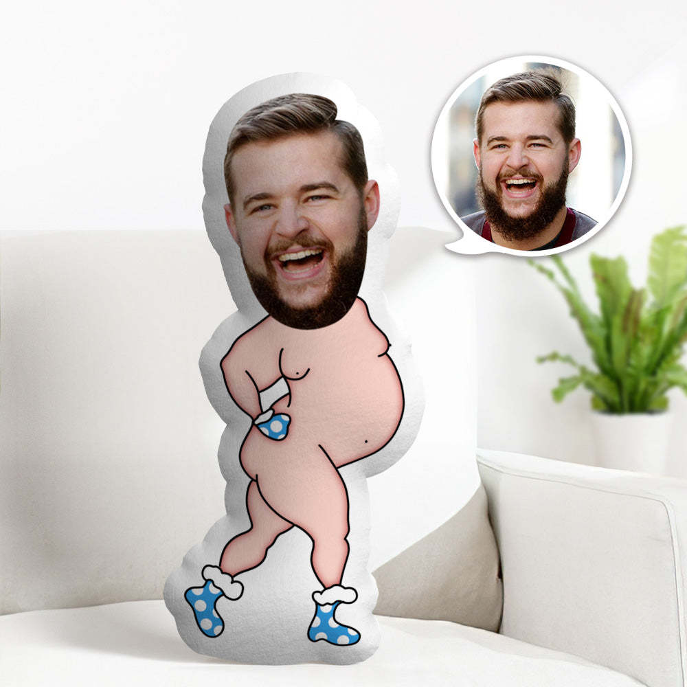 Custom Pillow Sexy Funny Man Face Pillow Personalized Photo Minime Pillow - makephotopuzzleuk