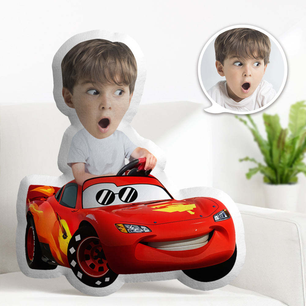 Custom Face Body Pillow Cars Lightning Pillow Personalized Minime Pillow - makephotopuzzleuk