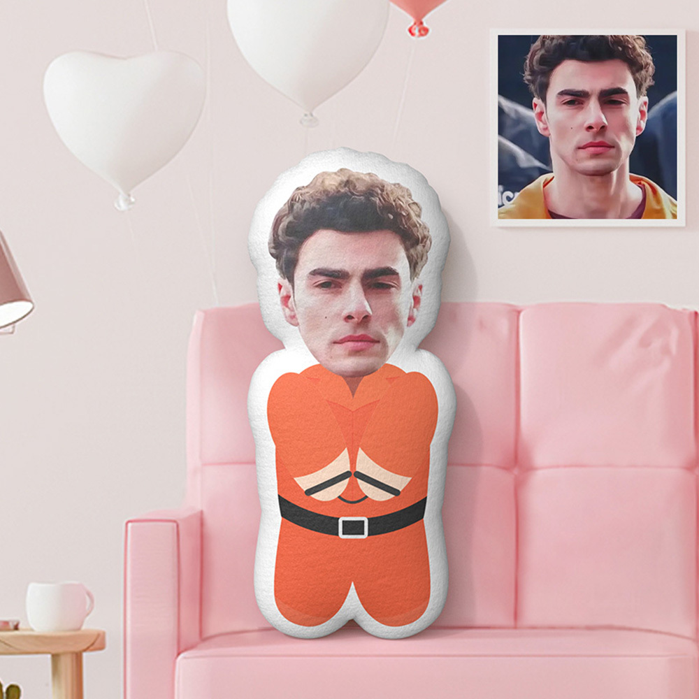 Custom Minime Throw Pillow Smoking Hot Luigi Mangione Voice For The Voiceless Face Pillow - makephotopuzzleuk