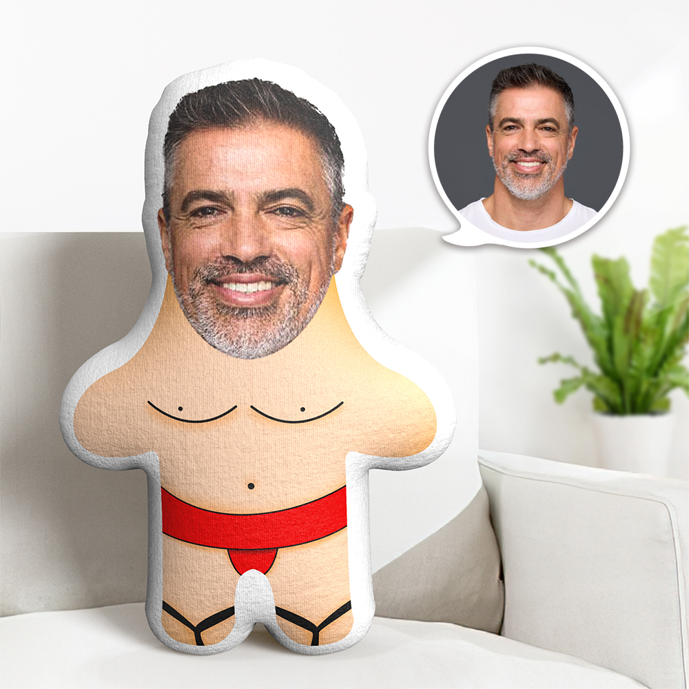Custom Minime Throw Pillow Red Sumo Funny Pillow Personalised Photo Minime Pillow