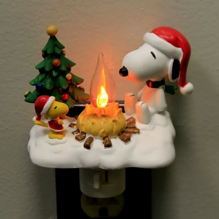Christmas Night Light Plug-In Lamp Snowman, Santa, Gnome & Puppy Designs - makephotopuzzleuk