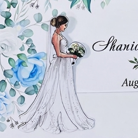 Custom Photo Illustration Save the Date Wedding Invitation