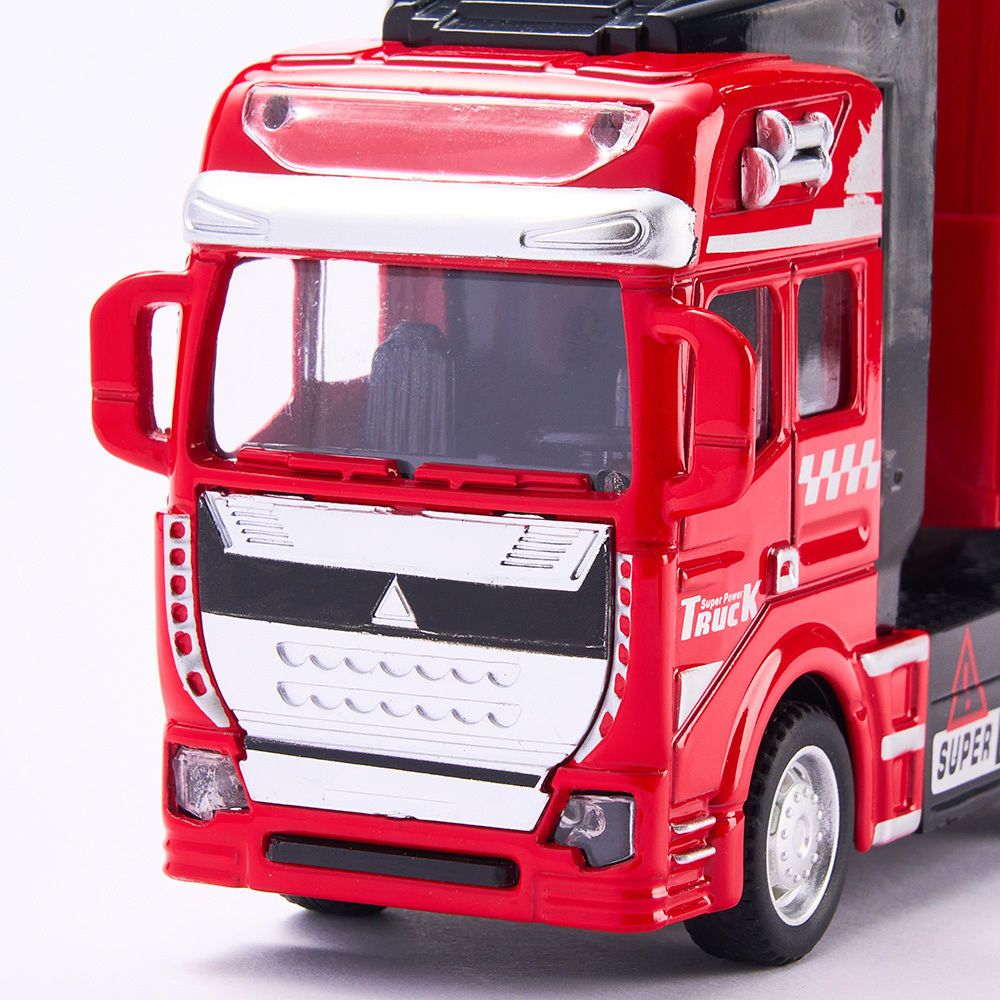 Pull Back & Rear Door Can Be Opened Personalized toy truck, Customized With Name on The Side of The Truck