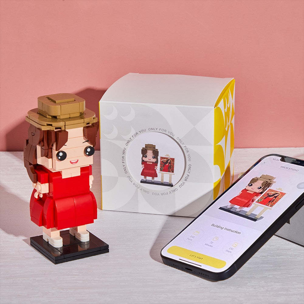 Fully Body Customizable 1 Person Detailed Version Custom Brick Figures Small Particle Block Toy Supermarket Cashier