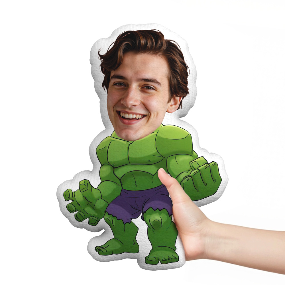 Custom Face Pillow Personalised Incredible Hulk Pillow