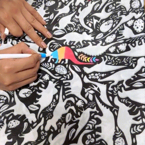 DIY Coloring Blanket with 24 Colors Markers, Color Your Own Blankets, Customizable Washable Diys Colorings Blanket Kits, You Can Color Fuzzy Velvet, Creative Diys Colorings Blankets for Adults - makephotopuzzleuk