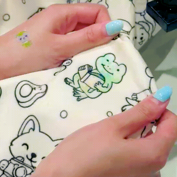 DIY Drawing Blanket with 24 Colors Markers, Doodle Marine Life Blankets, Customizable Washable Art Blankets for Kids & Adults