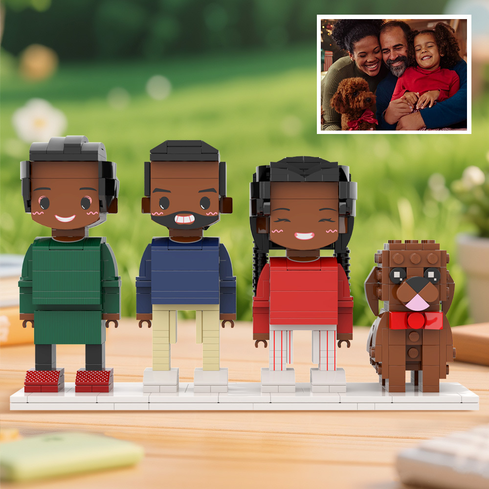 Personalized 1 People Fully Body People With Dog and Cat Pets Family Gifts