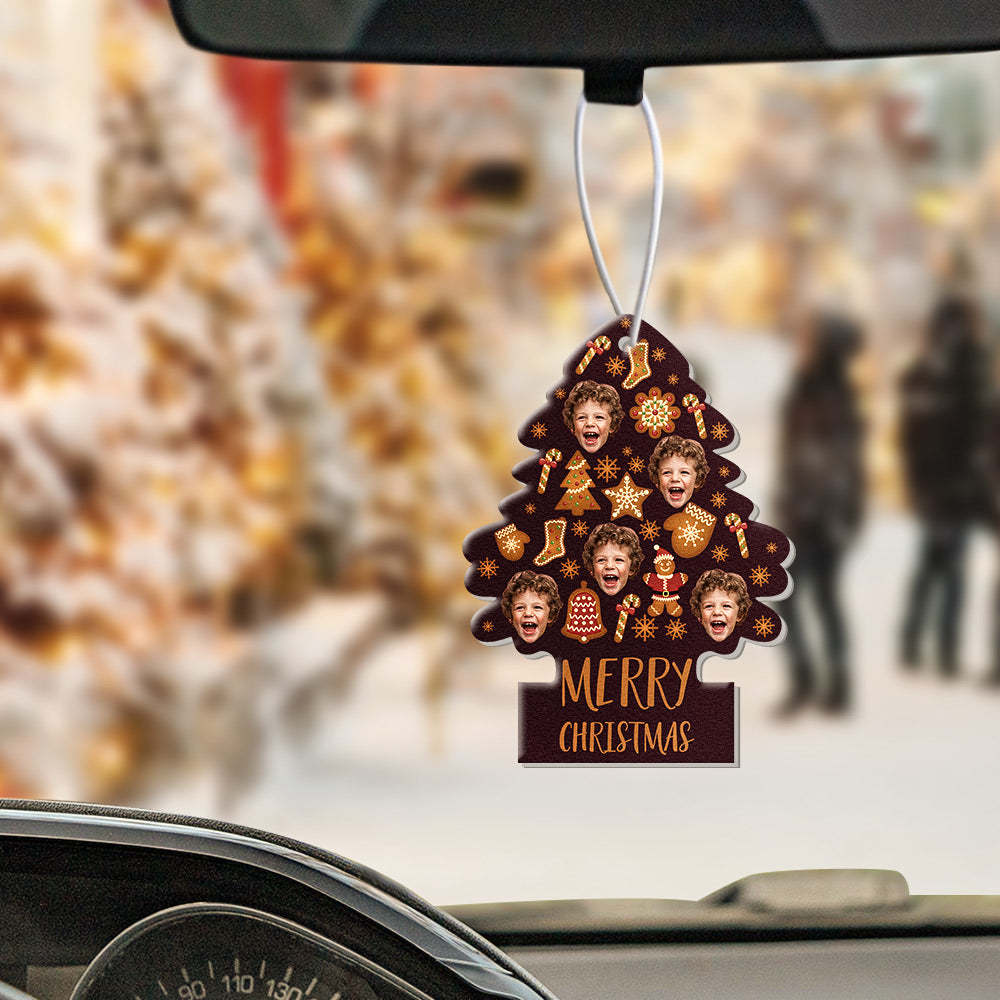 Custom Car Air Freshener Rearview Mirror Ornament Funny Air Freshener Gifts for Christmas - makephotopuzzleuk