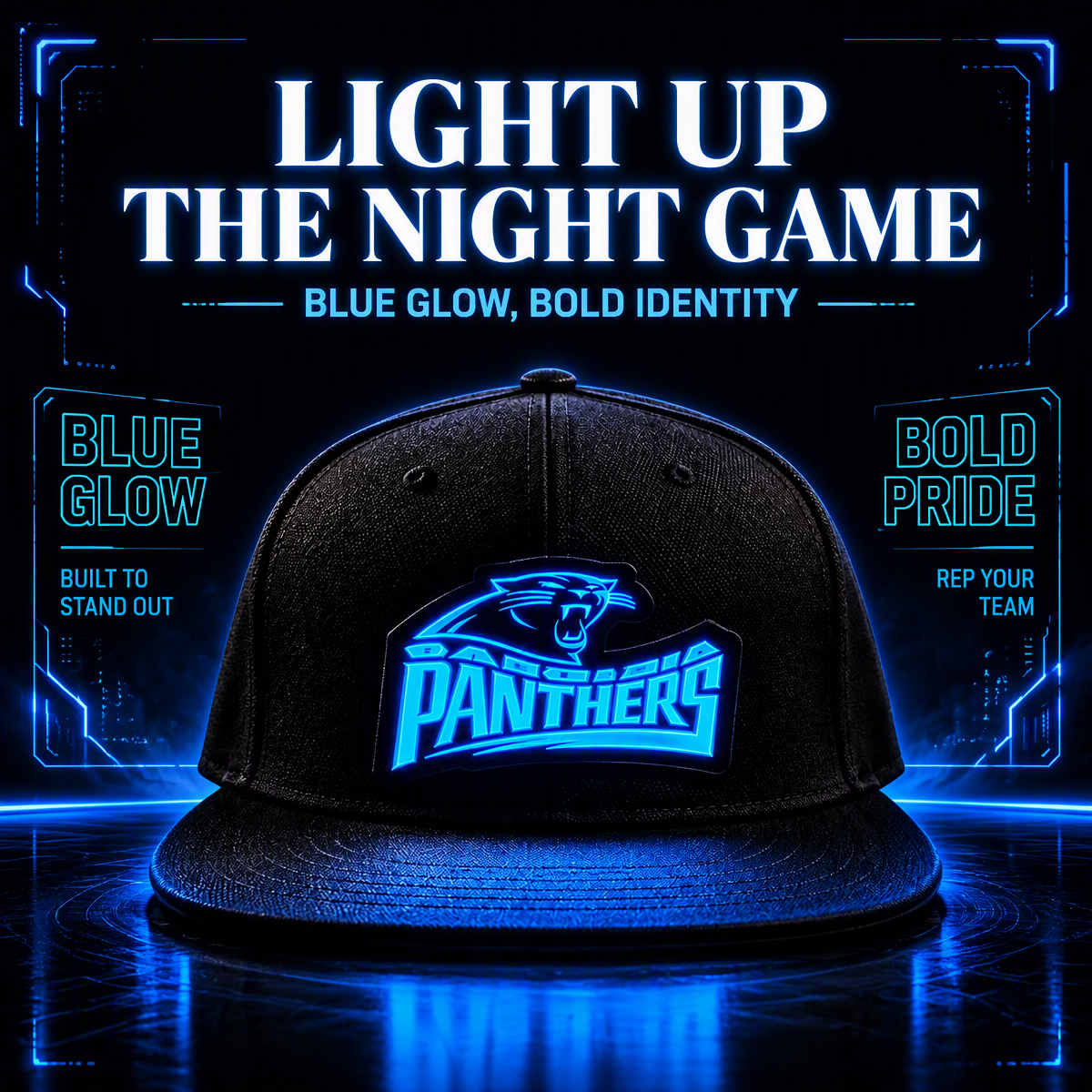 Football Fan LED Light-Up Snapback Cap - makephotopuzzleuk