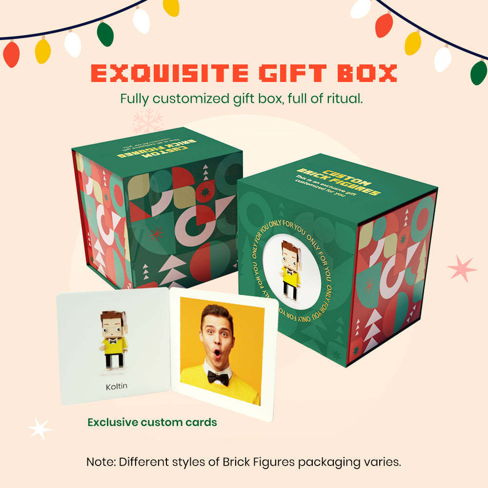 Fully Body Customizable 1 Person Detailed Version Custom Brick Figures Small Particle Block Toy Supermarket Cashier
