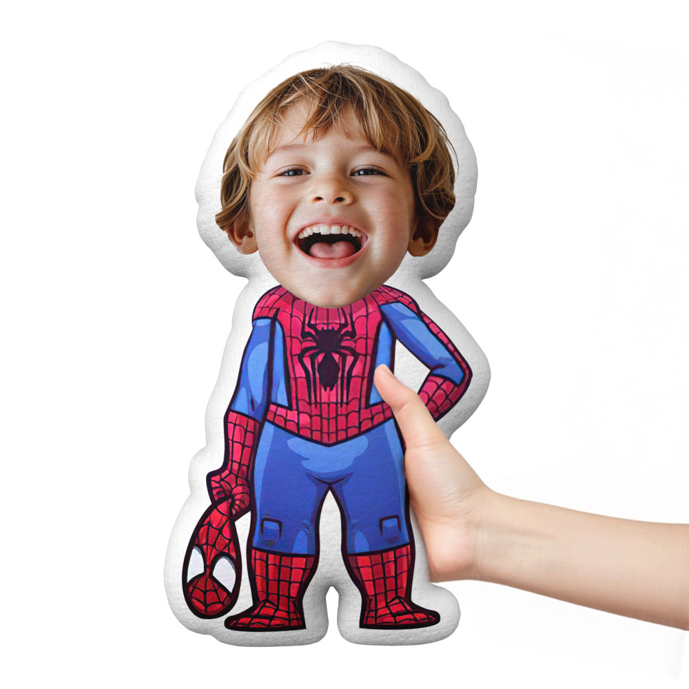 Custom Face Pillow Spider Man MiniMe Pillow Personalised Spider-man Pillow