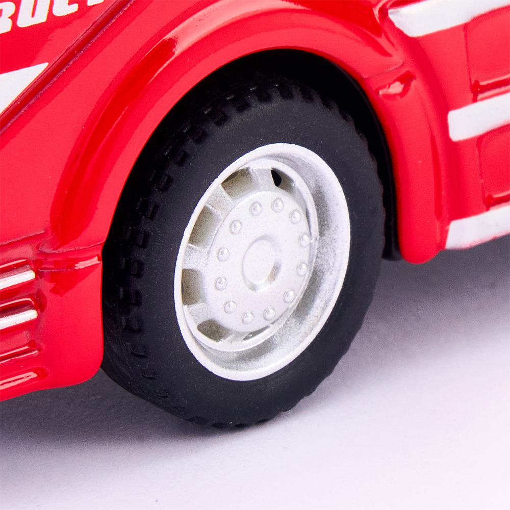Pull Back & Rear Door Can Be Opened Personalized toy truck, Customized With Name on The Side of The Truck