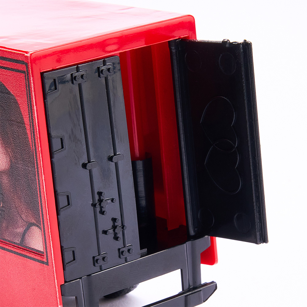Pull Back & Rear Door Can Be Opened Personalized toy truck, Customized With Name on The Side of The Truck