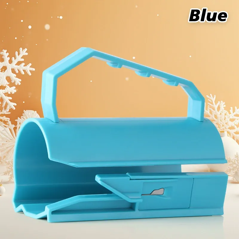 Wrapping Paper Cutter & Tape Dispenser, Dual Use Holiday Gift Wrap Cutter Tool Paper Roll Holder Tube - makephotopuzzleuk