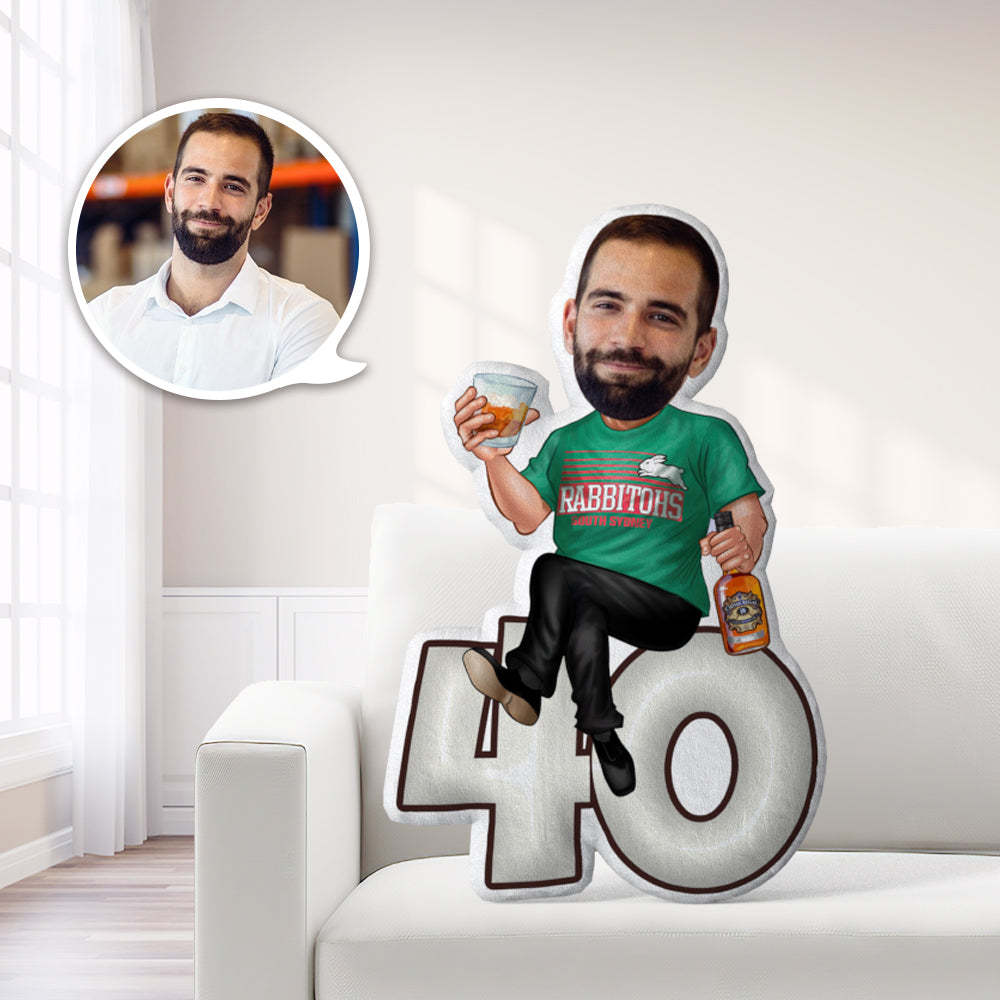 Birthday Gifts for Men Superman Gifts Custom Birthday Pillow Personalised Photo Pillow Customized Age Pillow - mysiliconefoodbag