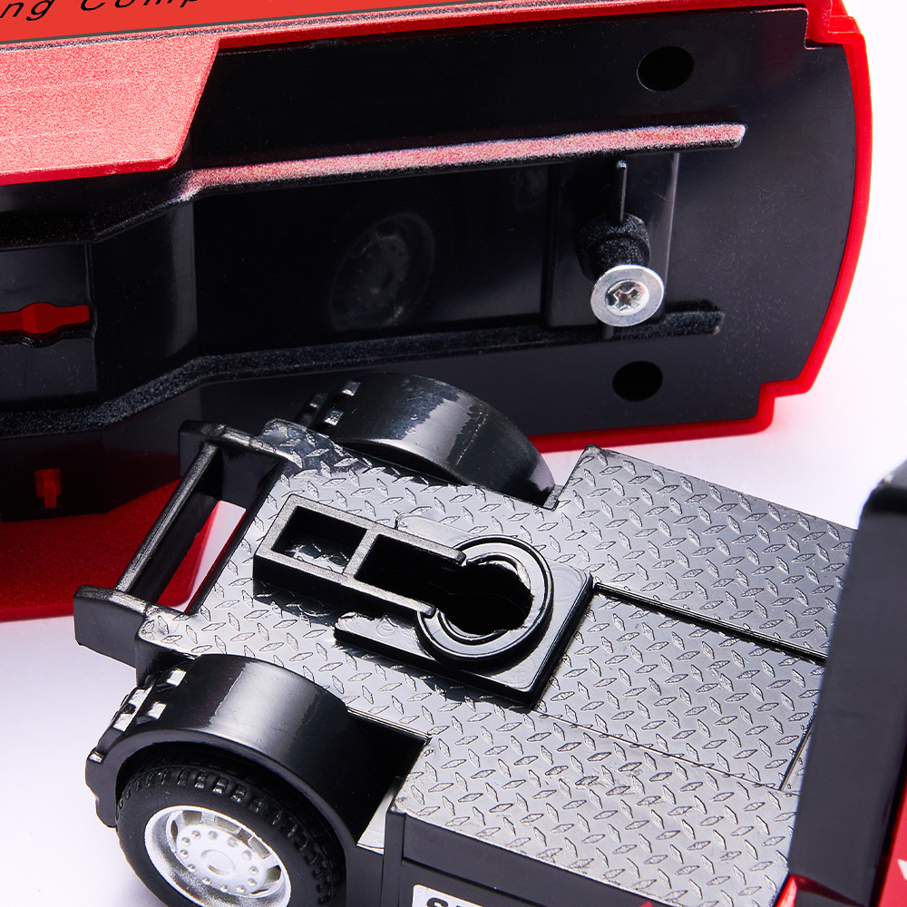 Pull Back & Rear Door Can Be Opened Personalized toy truck, Customized With Name on The Side of The Truck
