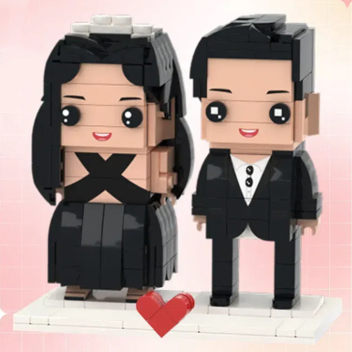 Customizable Fully Body 2 People Custom Brick Figures Evening Gowns Brick Me Figures