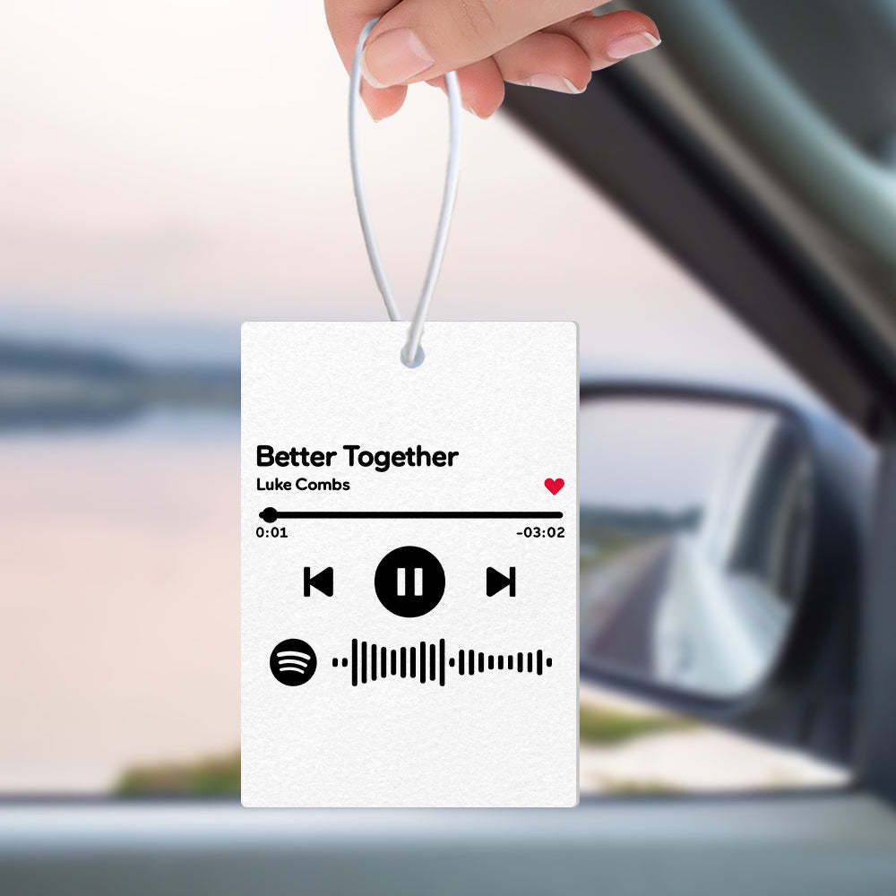 Custom Spotify Code Car Air Freshener Music Song Air Freshener Gifts for Him - makephotopuzzleuk