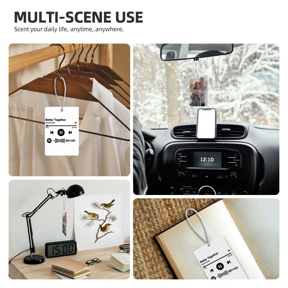 Custom Spotify Code Car Air Freshener Music Song Air Freshener Gifts for Him - makephotopuzzleuk