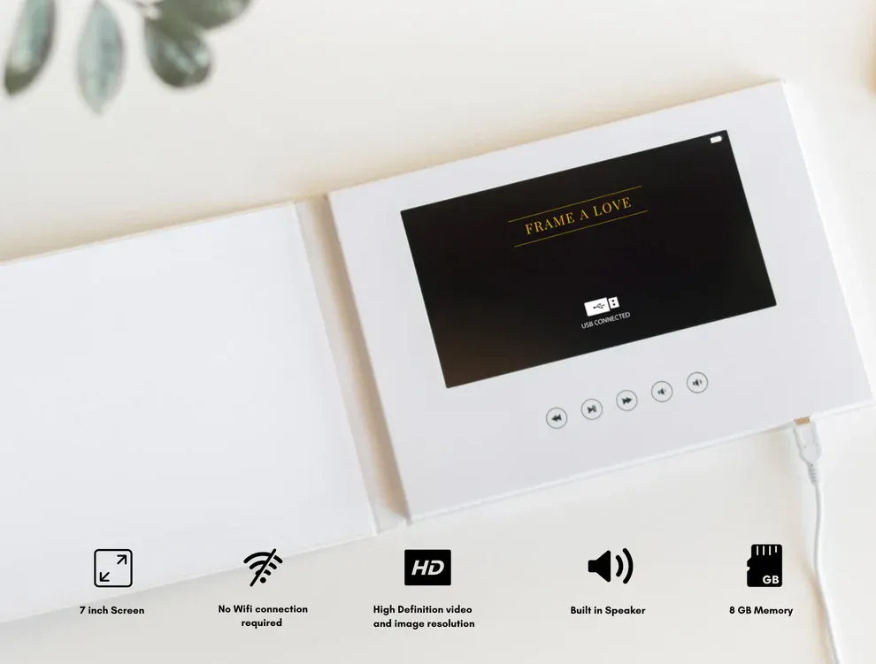 Personalised Video Book Custom Video Greeting Card Brochures Video Book Gift for Couples