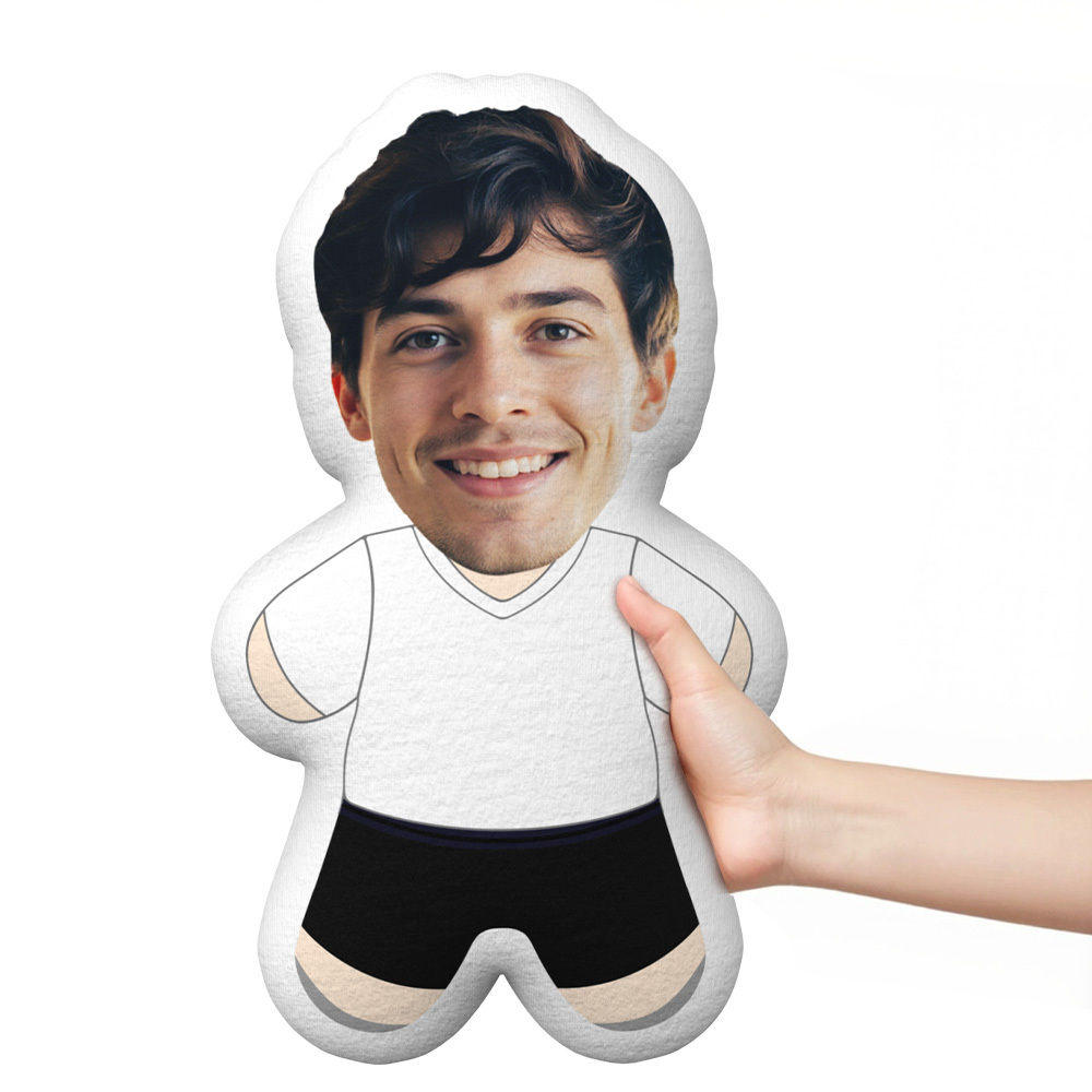 Custom Face Pillow White Shirt Minime Personalised Photo Minime Pillow Gifts