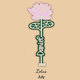 Personalized Colorful Birthday Flowers Customized Name Home Decoration