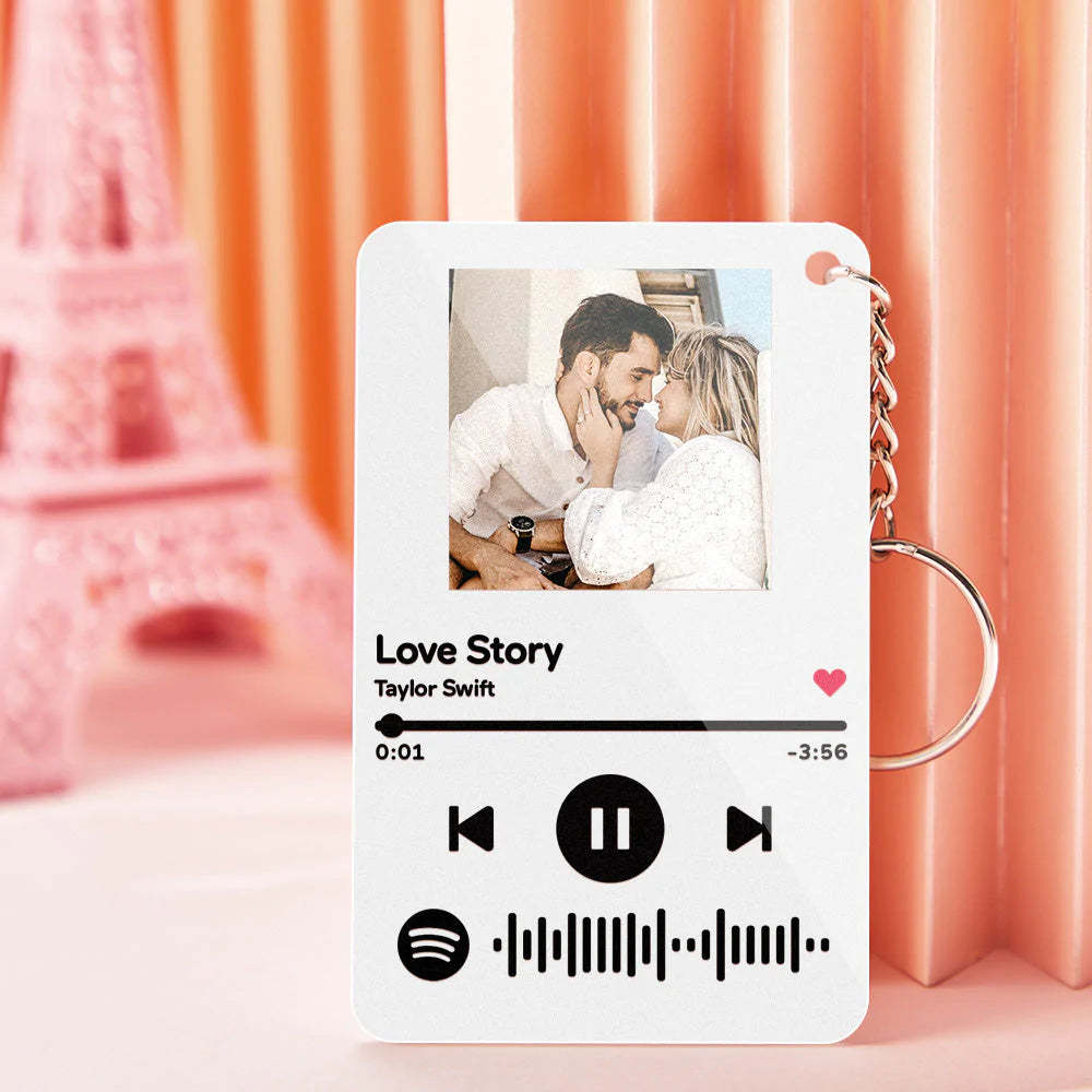 Custom Keychain Scannable Spotify Code Colorful Acrylic Scan Music Gifts - makephotopuzzleuk
