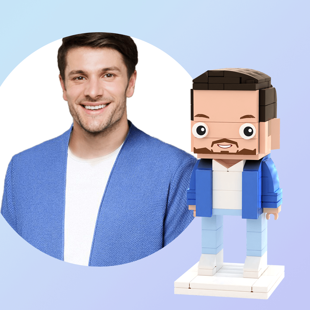 Fully Body Customizable 1 Person Detailed Version Custom Brick Figures Small Particle Block Toy Business People for Man