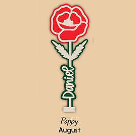 Personalized Colorful Birthday Flowers Customized Name Home Decoration