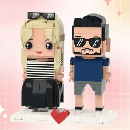 Customizable Fully Body 2 People Custom Brick Figures Seaside Vacation Brick Me Figures