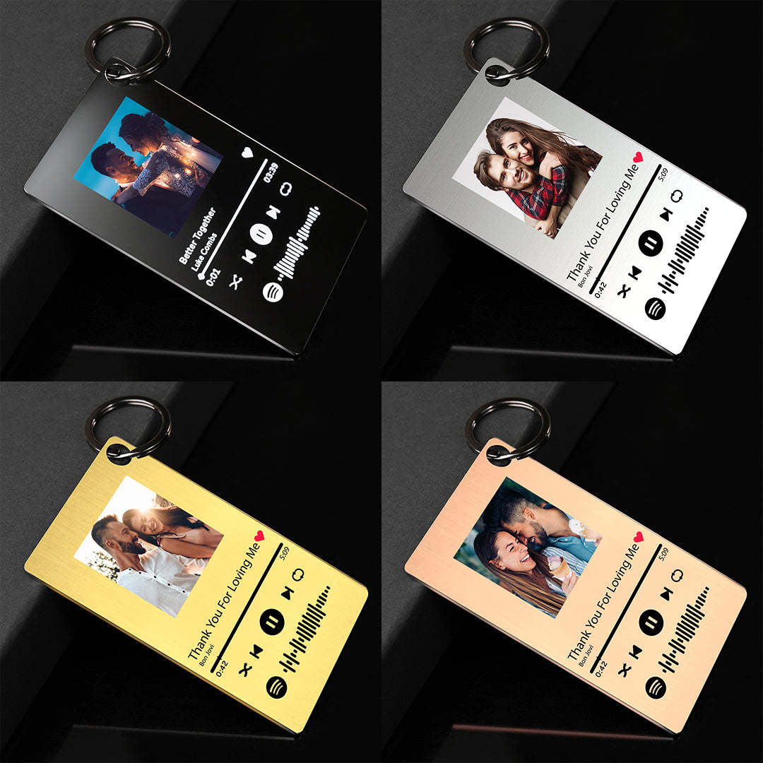 Custom Keychain Scannable Spotify Code Colorful Acrylic Scan Music Gifts - makephotopuzzleuk