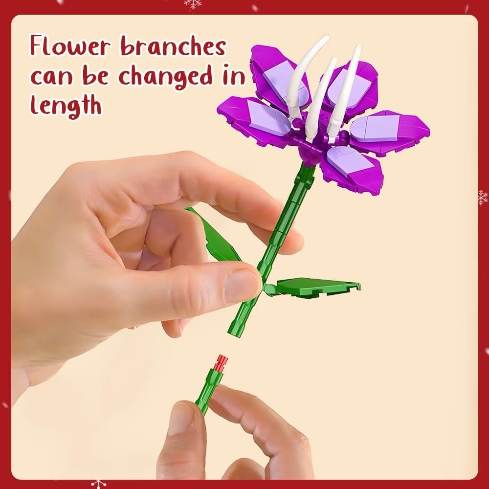 Flower Bouquet Advent Calendar Building Blocks – Christmas Countdown Blind Box - makephotopuzzleuk