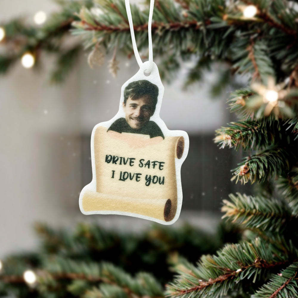 Custom Photo Car Air Freshener Engravable Car Hanging Ornament Gifts - makephotopuzzleuk