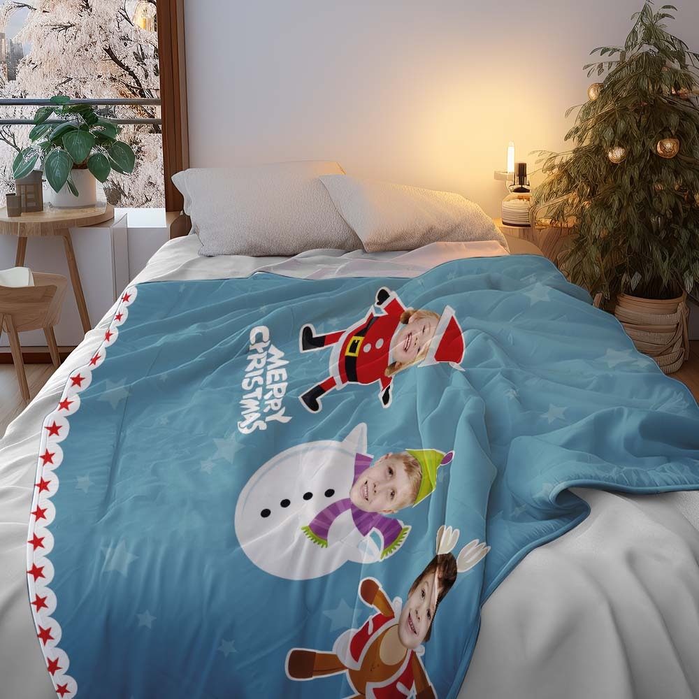 Custom Photo Blankets Custom Children Blankets Personalised Christmas Photo Fleece Blanket