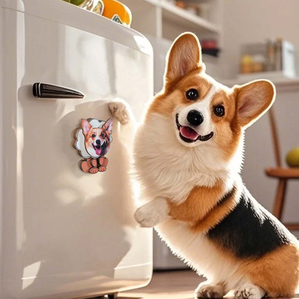Personalized Pet Portrait Fridge Magnets Dog Refrigerator Magnet Home Decoration Gift for Pet Lover - makephotopuzzleuk