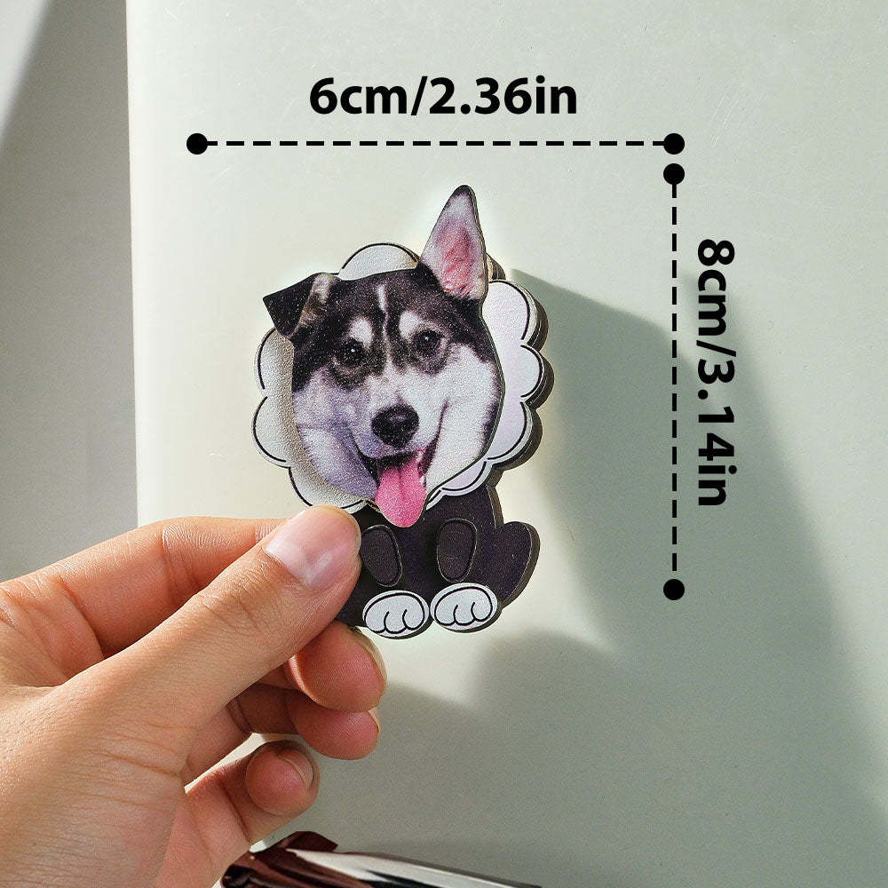 Personalized Pet Portrait Fridge Magnets Dog Refrigerator Magnet Home Decoration Gift for Pet Lover - makephotopuzzleuk
