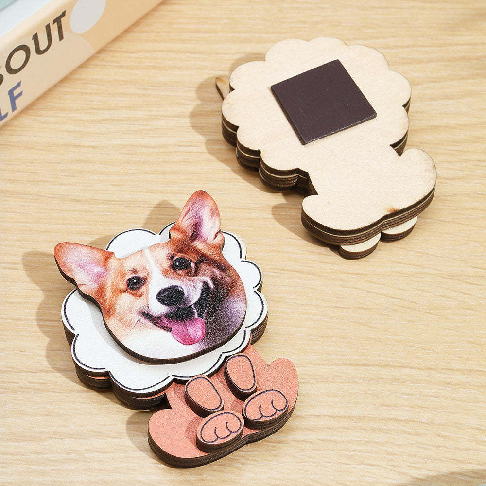 Personalized Pet Portrait Fridge Magnets Dog Refrigerator Magnet Home Decoration Gift for Pet Lover - makephotopuzzleuk
