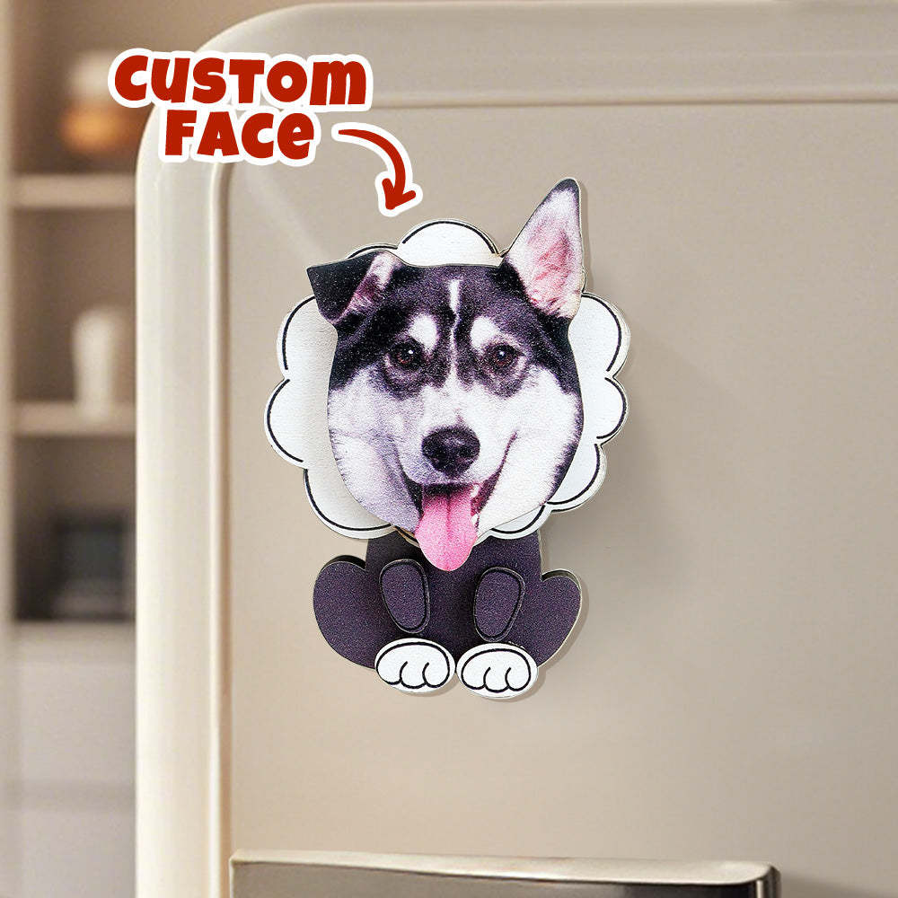 Personalized Pet Portrait Fridge Magnets Dog Refrigerator Magnet Home Decoration Gift for Pet Lover - makephotopuzzleuk