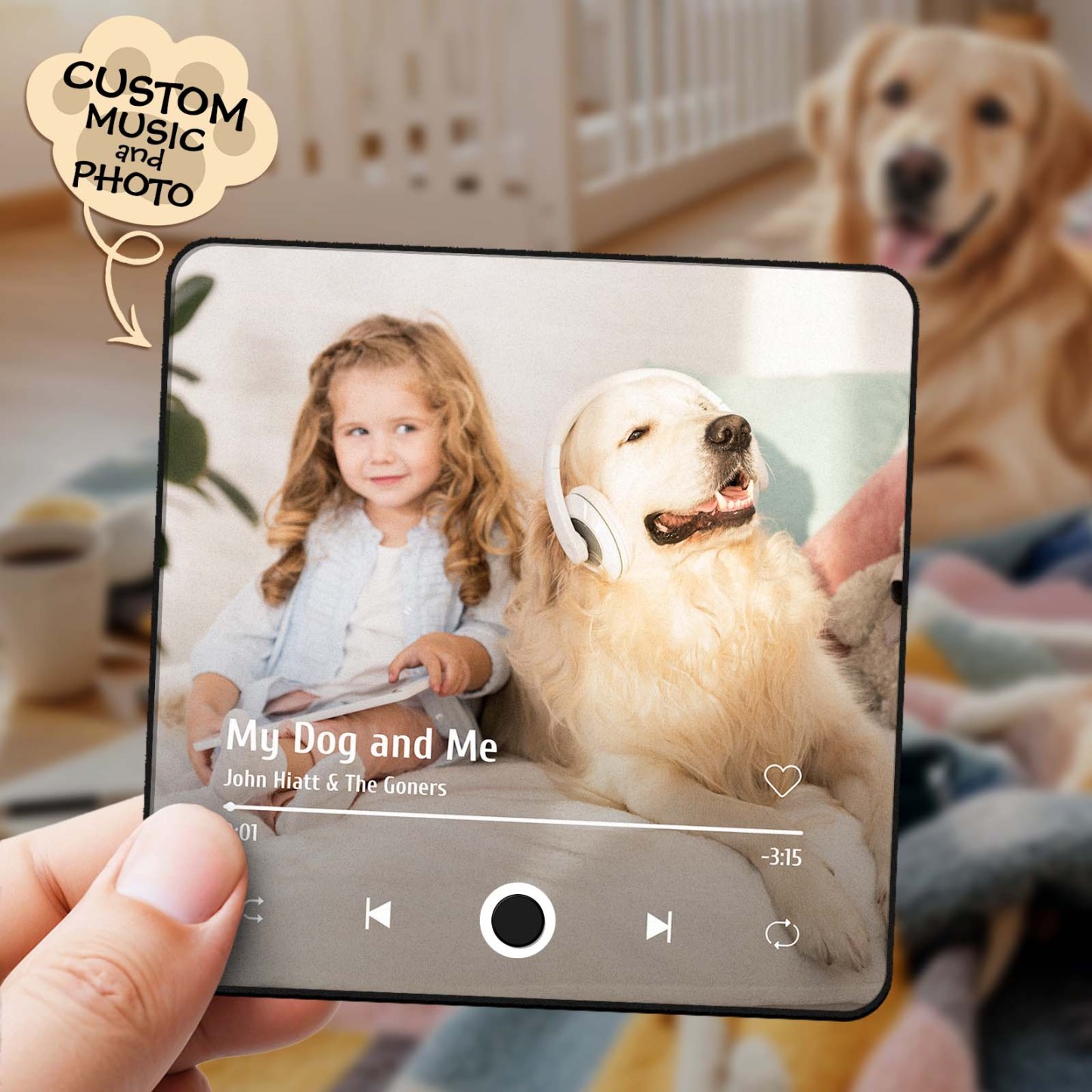 Personalized  Photo Music Fridge Magnet Christmas Gifts for Lovers Personalized Music Magnets Can Play Songs Christmas Gift - makephotopuzzleuk