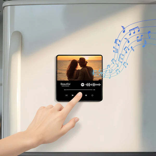 Personalized  Photo Music Fridge Magnet Christmas Gifts for Lovers Personalized Music Magnets Can Play Songs Christmas Gift - makephotopuzzleuk