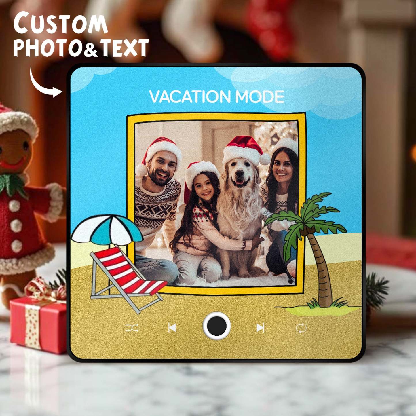 Personalized Music Fridge Magnet Christmas Gifts Family Gifts Custom Music Magnets Can Play Songs - makephotopuzzleuk