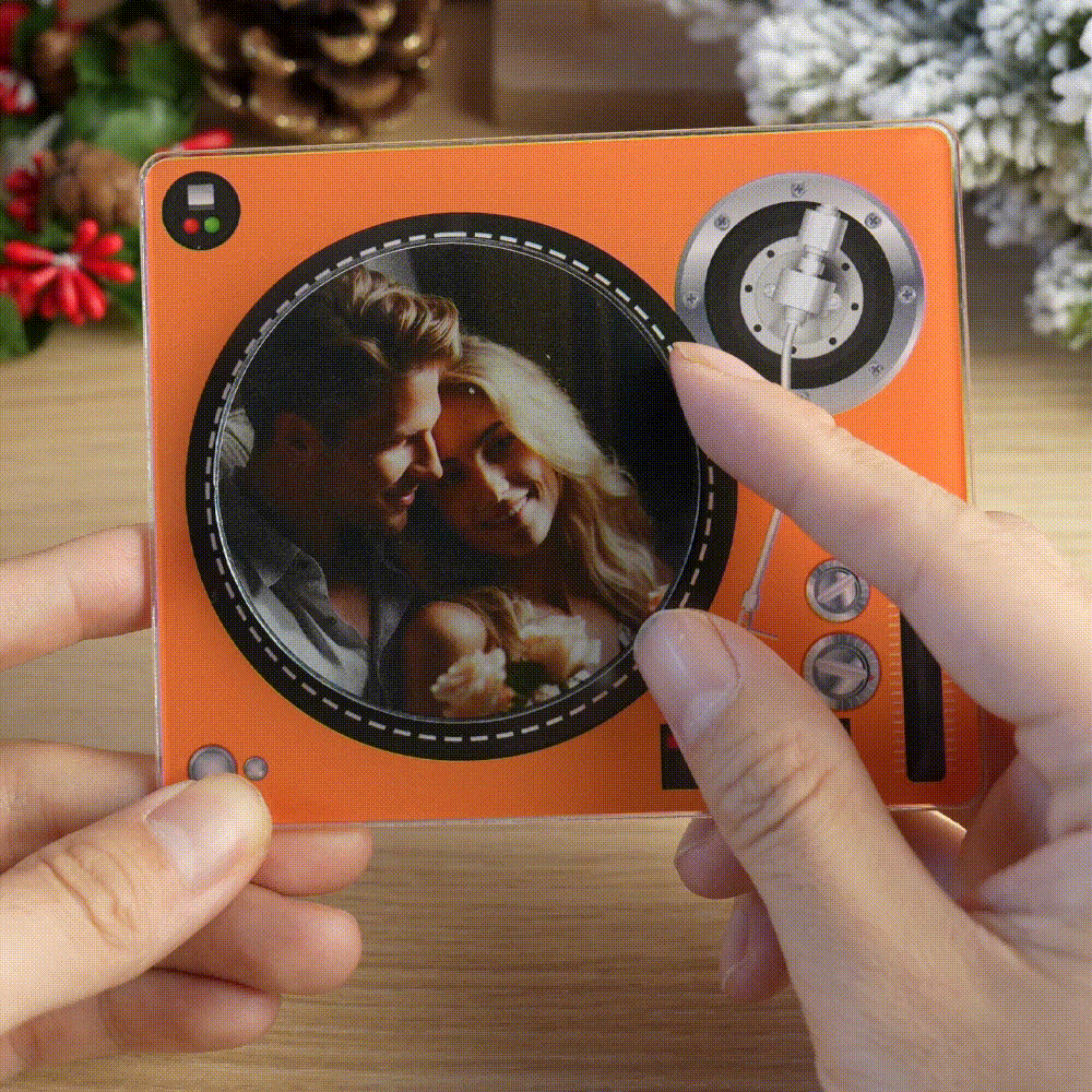 Custom Rotating Double Layer Acrylic Nfc Fridge Magnets With  Photos And Songs Magnetic Fridge Magnets - makephotopuzzleuk