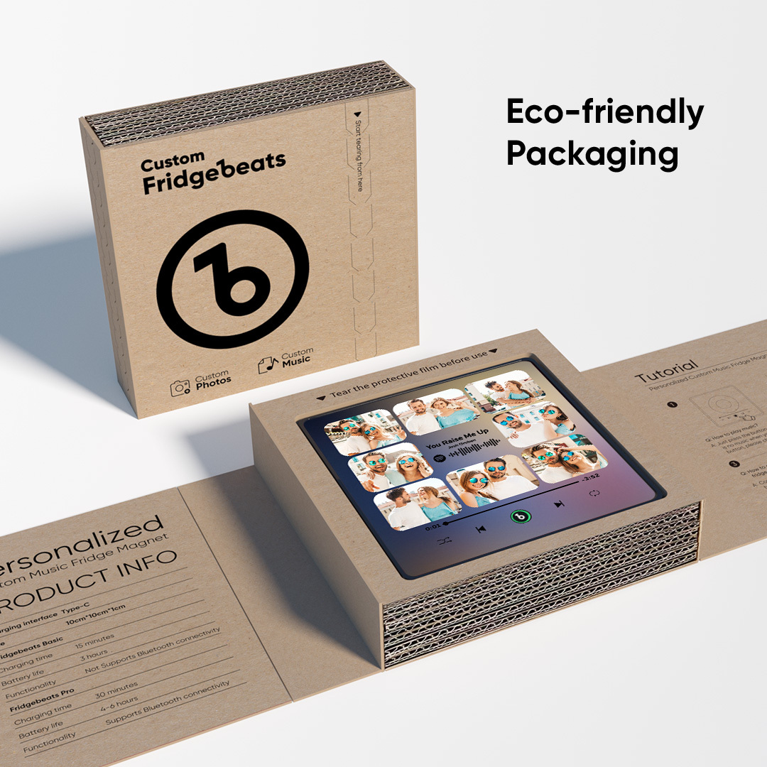 Personalized Music Fridge Magnet Can Plays Song FridgeBeats Pro Supports Bluetooth Connectivity Upgrade Photo Colorful Album Fridge Magnet 9 Photos Gifts for Valentine's Day - makephotopuzzleuk