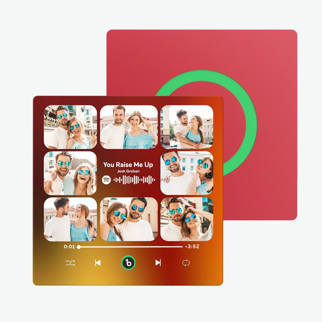 Personalized Music Fridge Magnet Can Plays Song FridgeBeats Pro Supports Bluetooth Connectivity Upgrade Photo Colorful Album Fridge Magnet 9 Photos Gifts for Valentine's Day - makephotopuzzleuk